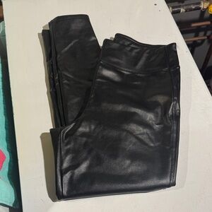 GAP Black Faux Leather Pants